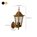 External Bronze Mini Vintage Lantern Metal Wall Lamp #size