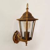 External Bronze Mini Vintage Lantern Metal Wall Lamp Image - 9