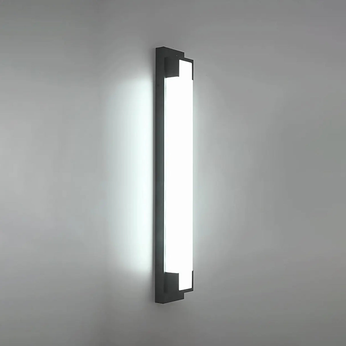 External Modern Black Geometric Metal LED Wall Light Image - 2