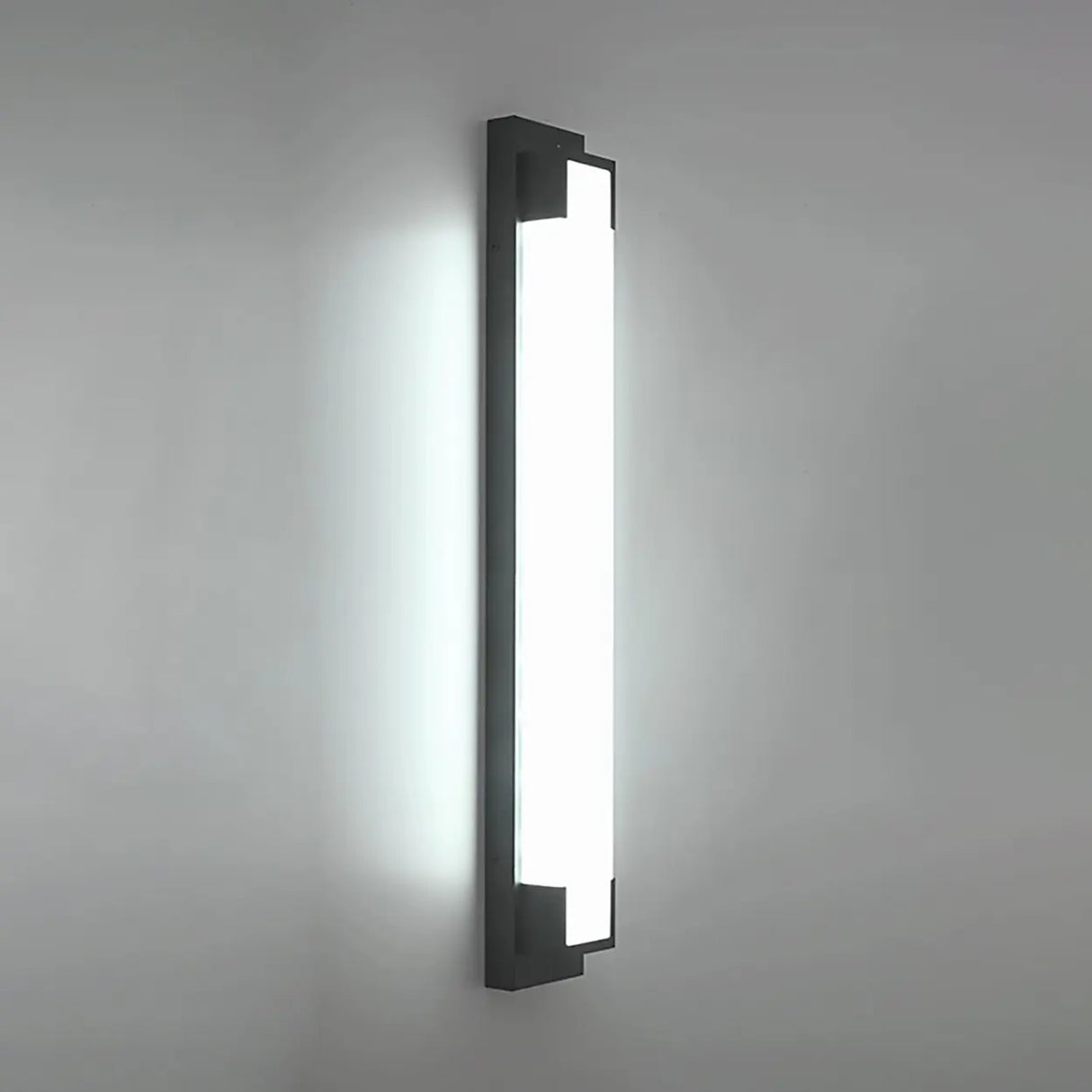 External Modern Black Geometric Metal LED Wall Light Image - 3