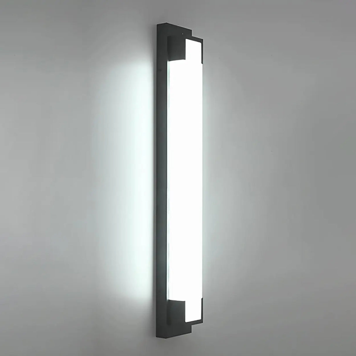 External Modern Black Geometric Metal LED Wall Light Image - 5