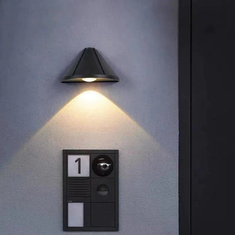 External Waterproof Modern Cone Metal Wall Sconce Image - 2