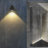 External Waterproof Modern Cone Metal Wall Sconce Image - 3