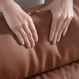 Extra Long Full Grain Cow Leather Biscuit Back Sofa Image - 4