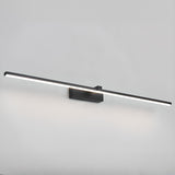 Extra Wide Black LED Bathroom Vanity Mirror Light Image - 16