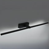 Extra Wide Black LED Bathroom Vanity Mirror Light Image - 9