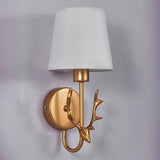 Fabric Shade Bedroom Cylinder Plug-in Wall Lamp Image - 14