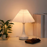 Fabric Shade Black Ceramic Cone Standard Table Lamp Image - 7