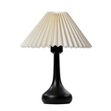 Fabric Shade Black Ceramic Cone Standard Table Lamp Image - 9