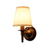 Fabric Shade Cylinder Coffee LED Metal Wall Sconce Image - 5