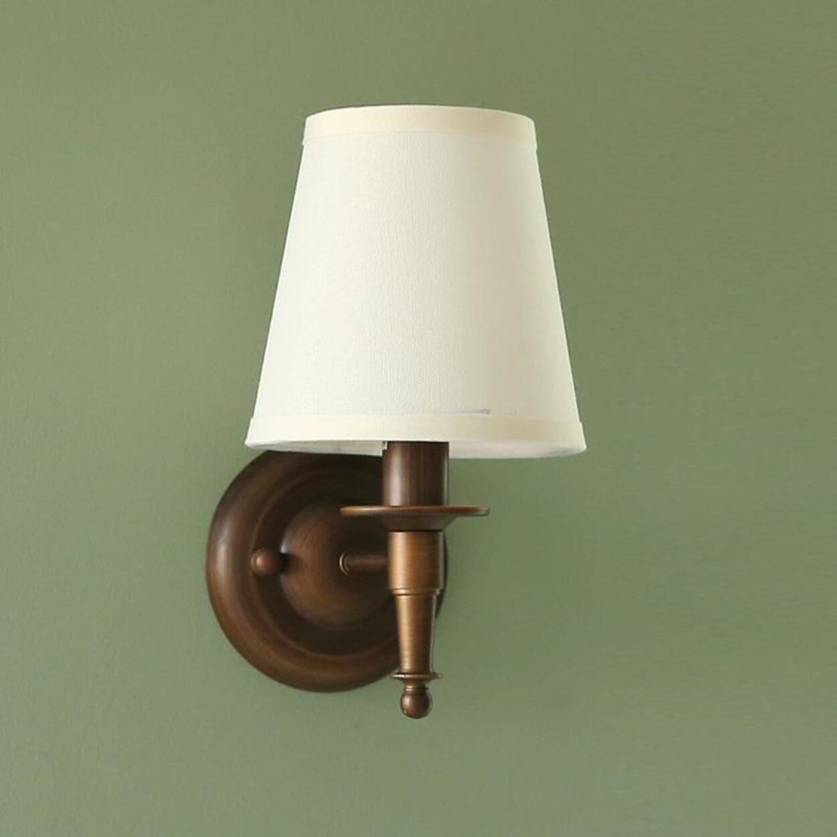 Fabric Shade Cylinder Coffee LED Metal Wall Sconce Image - 9