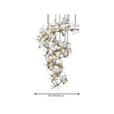 Fairy Cascading Ceramic Leaves Staircase White Chandelier Image - 27