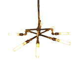 Farmhouse 3 Tiers Bronze Pipe Exposed Bulbs Chandelier Image - 3