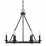 Farmhouse Black Candle Chandelier Adjustable Height Image - 11