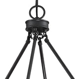 Farmhouse Black Candle Chandelier Adjustable Height Image - 15