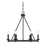 Farmhouse Black Candle Chandelier Adjustable Height Image - 8