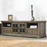 Farmhouse Distressed Wood TV Stand with Drawers Cabinet Image - 2