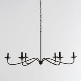 Farmhouse Metal Chain Angular Candelabra Chandelier Image - 5