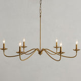 Farmhouse Metal Chain Angular Candelabra Chandelier Image - 6