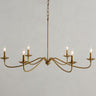 Farmhouse Metal Chain Angular Candelabra Chandelier Image - 6