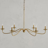 Farmhouse Metal Chain Angular Candelabra Chandelier Image - 7