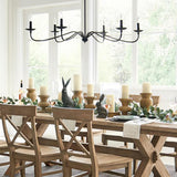 Farmhouse Metal Chain Angular Candelabra Chandelier Image - 9