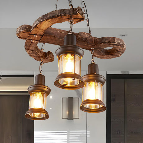 Farmhouse Rustic Restaurant Anchor Lantern Chandelier Image - 1