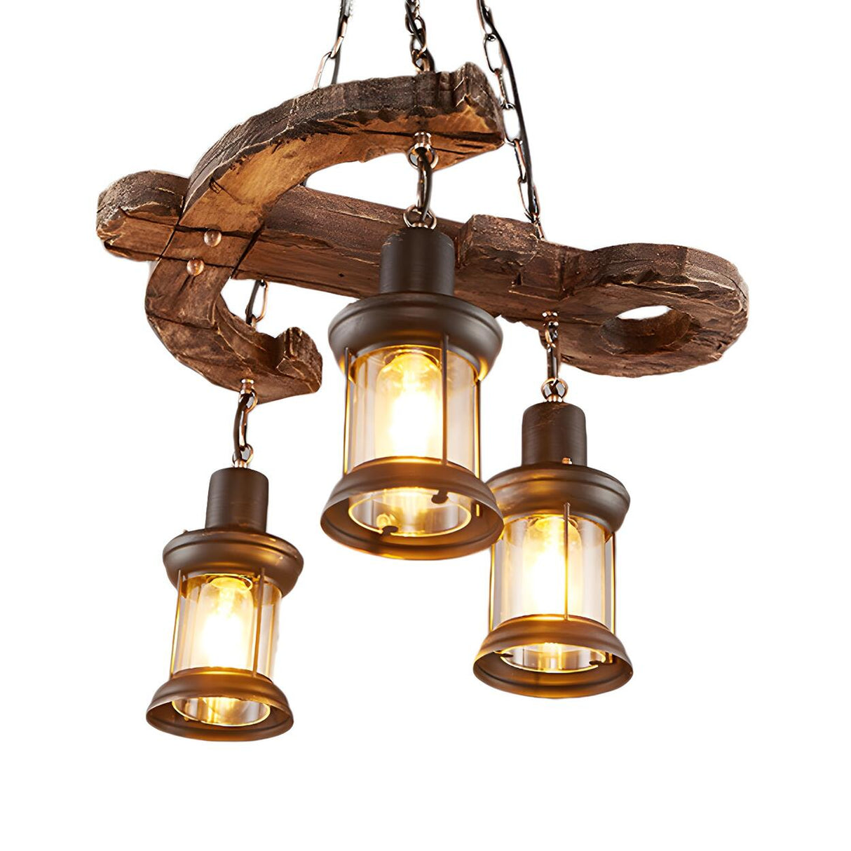 Farmhouse Rustic Restaurant Anchor Lantern Chandelier Image - 4