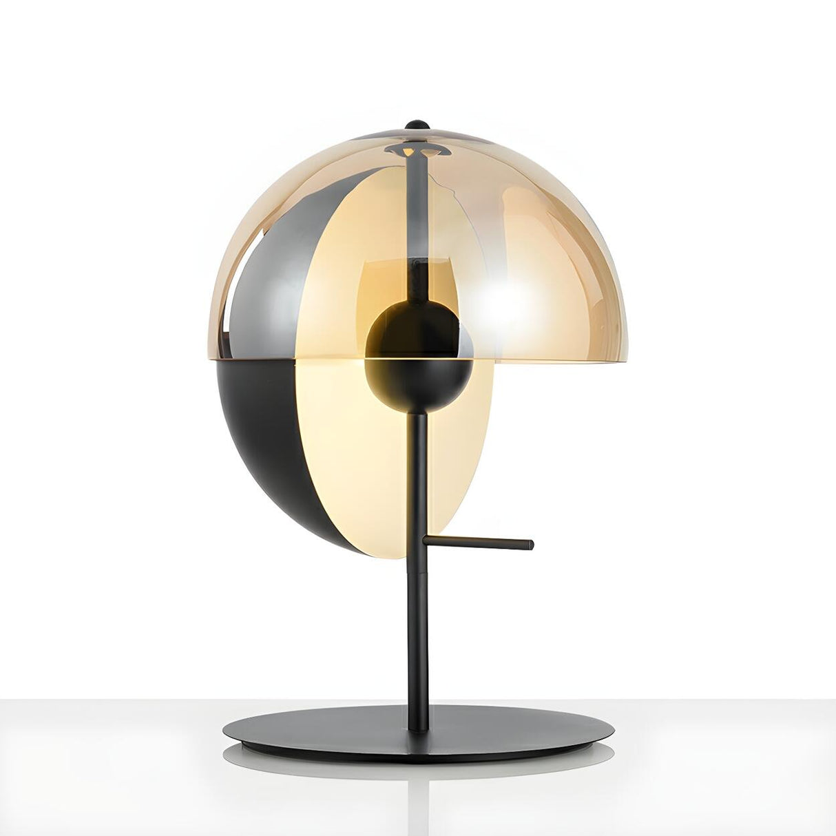 Fashion Art Translucent Dome Shade LED Metal Table Lamp Image - 4