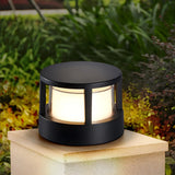 Fashion Black Column Metal Outdoor Pillar Table Lamp Image - 14