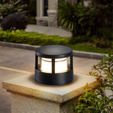 Fashion Black Column Metal Outdoor Pillar Table Lamp Image - 15