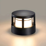 Fashion Black Column Metal Outdoor Pillar Table Lamp Image - 6