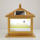 Fashion Chinese Style Solar Gold LED Post Outdoor Lamp Image - 11