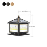 Fashion Chinese Style Solar Gold LED Post Outdoor Lamp #size