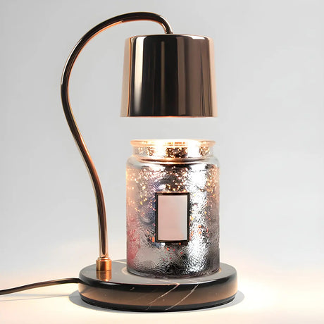 Fashion Column Metal Shade Melting Candle Table Lamp Image - 1