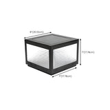 Fashion Cube Glass Outdoor Weatherproof Table Lamp #size