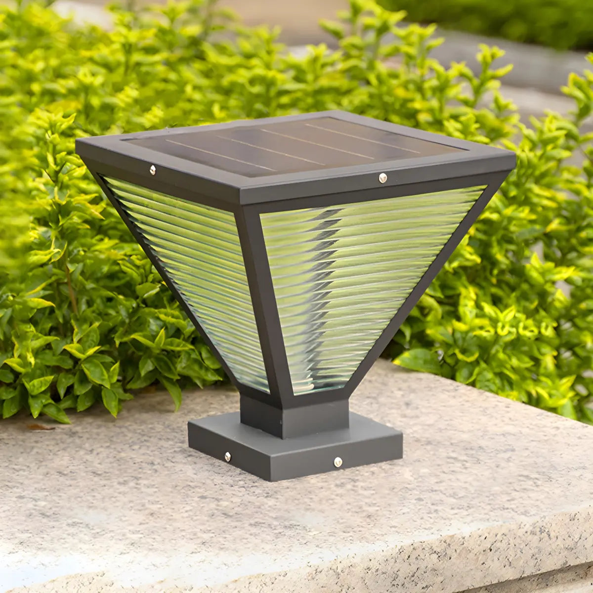 Fashion Cube Glass Outdoor Weatherproof Table Lamp Image - 2