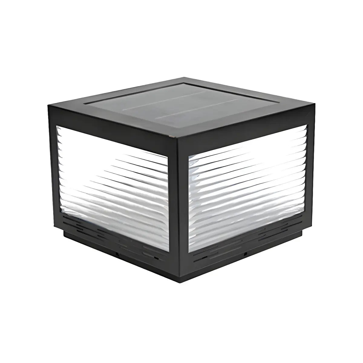 Fashion Cube Glass Outdoor Weatherproof Table Lamp Image - 3