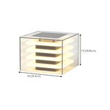 Fashion Cube Multi-Layer Design Glass Outdoor Post Lamp #size