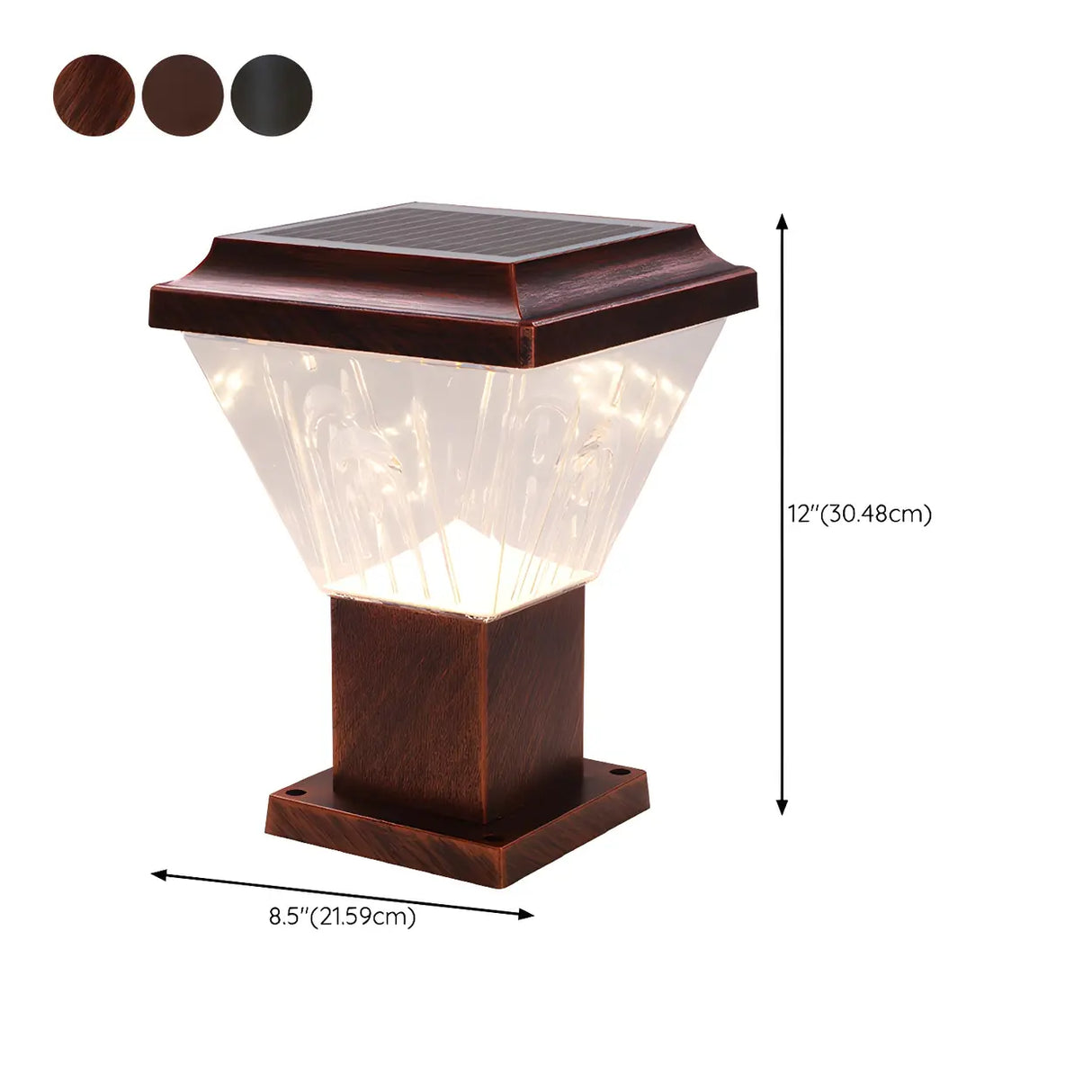 Fashion Diamond Solar LED Garden Outdoor Table Lamp 