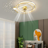 Fashion Flush Linear Frame Metal Ceiling Fan with Light Image - 11