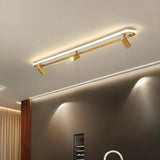 Fashion Gold LED Metal Flush Mount Fixed Track Light Image - 15