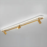 Fashion Gold LED Metal Flush Mount Fixed Track Light Image - 7