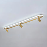 Fashion Gold LED Metal Flush Mount Fixed Track Light Image - 9