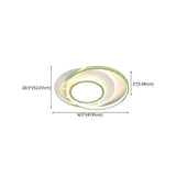 Fashion Green Circular LED Flush Mount Ceiling Light Image - 11