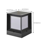 Fashion Minimalist Cube Solar Black Garden Outdoor Lamp Image - 15