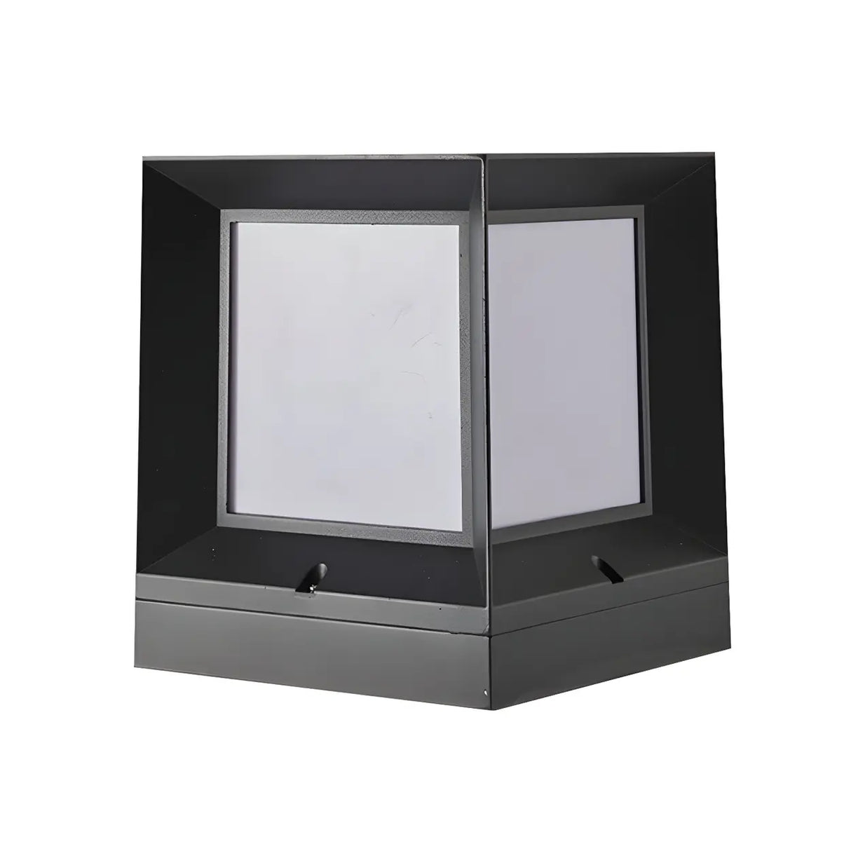 Fashion Minimalist Cube Solar Black Garden Outdoor Lamp Image - 5