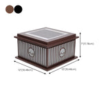 Fashion Solar Striped Square Lantern Outdoor Lamp Black Image - 19