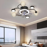 Fashion Spherical Metal Ring Ceiling Fan with LED Light Image - 15