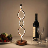 Fashion Spiral LED Metal Ambience Bedside Table Lamp Image - 1